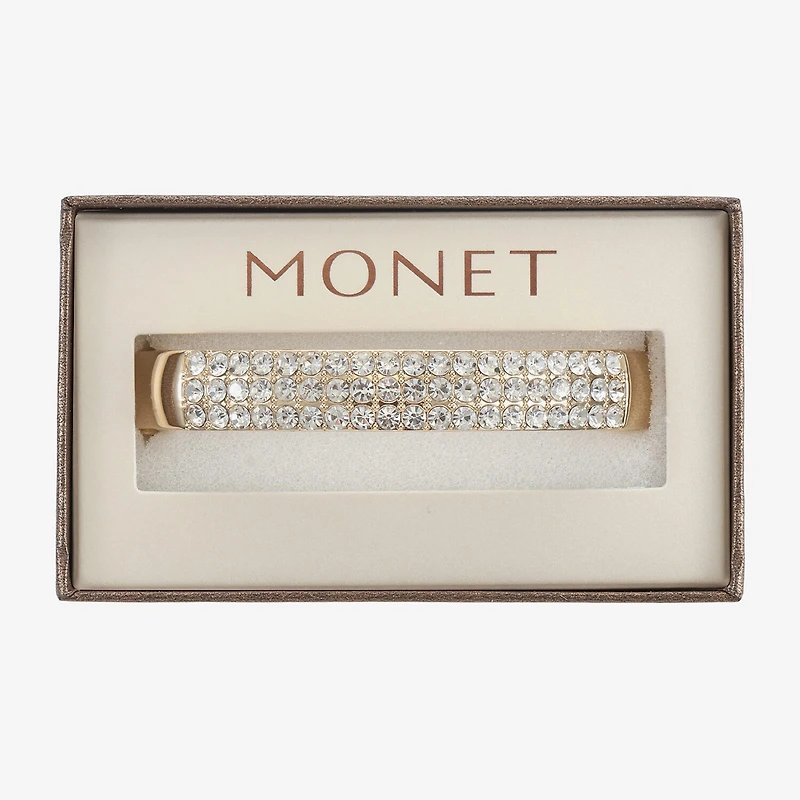Monet Jewelry Gold Tone Womens Glass Bangle Bracelet