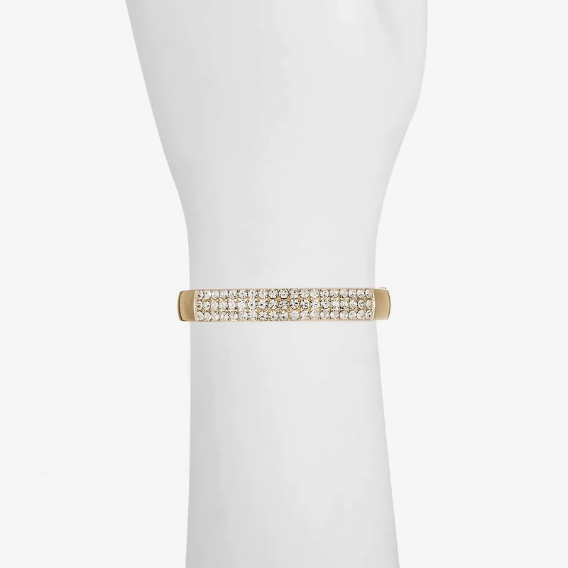 Monet Jewelry Gold Tone Womens Glass Bangle Bracelet