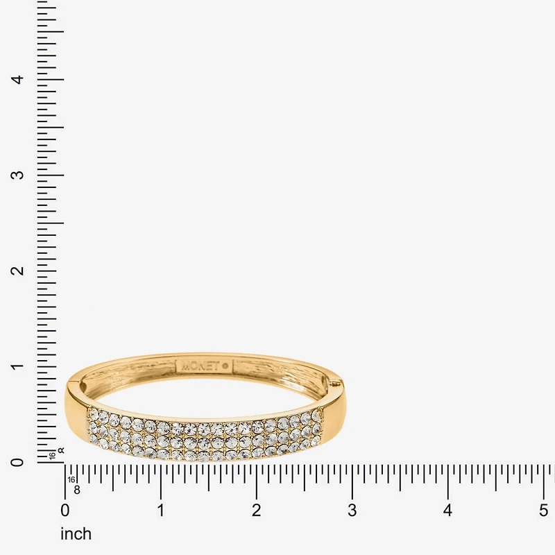 Monet Jewelry Gold Tone Womens Glass Bangle Bracelet