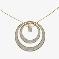 Monet Jewelry Two Tone Pendant Necklace And Huggie Earring Womens 2-pc. Jewelry Set