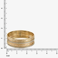 Monet Jewelry Two Tone Bangle Womens 6-pc. Bracelet Set