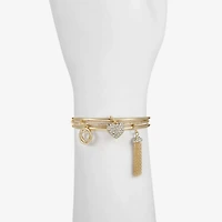 Monet Jewelry Charm Tassel Womens 3-pc. Glass Bracelet Set