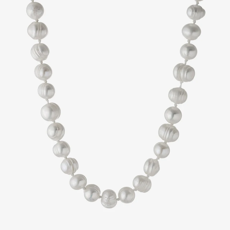 Silver Treasures Womens White Sterling Silver 16 Inch Strand Necklace