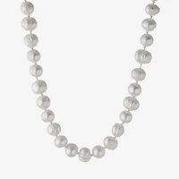 Silver Treasures Womens White Sterling Silver 16 Inch Strand Necklace