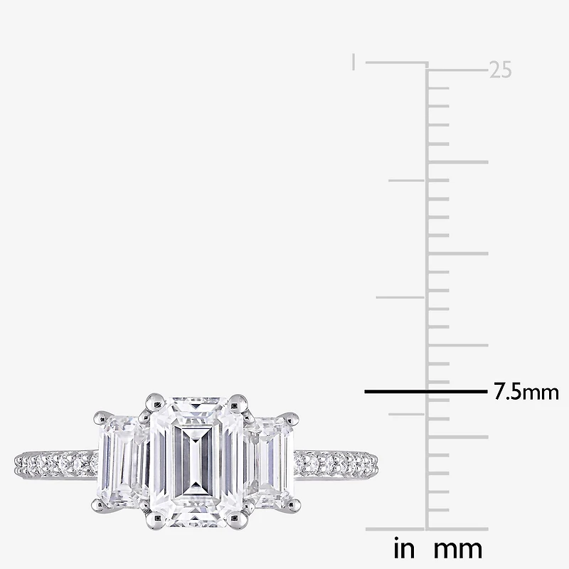 Womens 1 3/4 CT. T.W. Lab Created White Moissanite 10K Gold Engagement Ring