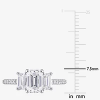 Womens 1 3/4 CT. T.W. Lab Created White Moissanite 10K Gold Engagement Ring