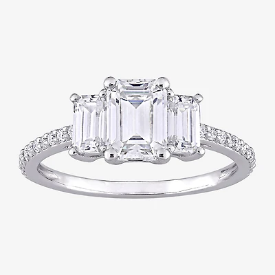 Womens 1 3/4 CT. T.W. Lab Created White Moissanite 10K Gold Engagement Ring