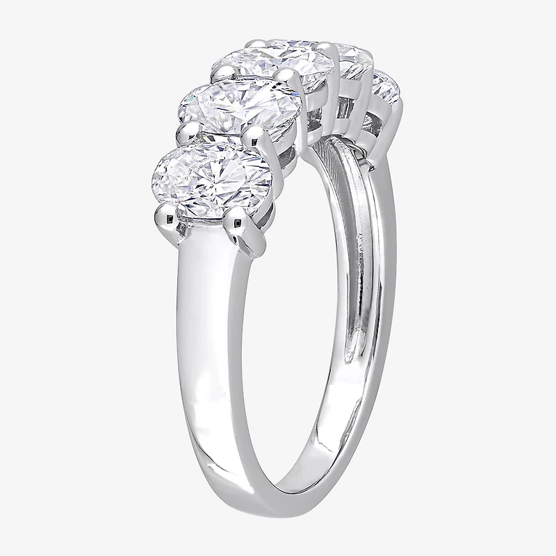 Womens 2MM 2 1/2 CT. T.W. Lab Created White Moissanite 10K Gold Eternity Band