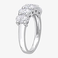 Womens 2MM 2 1/2 CT. T.W. Lab Created White Moissanite 10K Gold Eternity Band