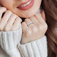 Womens 2MM 2 1/2 CT. T.W. Lab Created White Moissanite 10K Gold Eternity Band