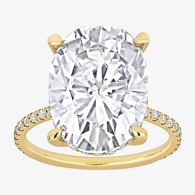 Womens 8 Ct.T.W. Lab Created White Moissanite 10K Gold Solitaire Engagement Ring