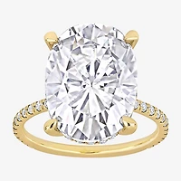 Womens 8 Ct.T.W. Lab Created White Moissanite 10K Gold Solitaire Engagement Ring