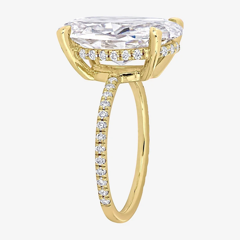 Womens 8 Ct.T.W. Lab Created White Moissanite 10K Gold Solitaire Engagement Ring