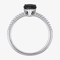 Midnight Black Womens 1 1/10 CT. T.W.  Natural Diamond 14K Gold Pear Engagement Ring