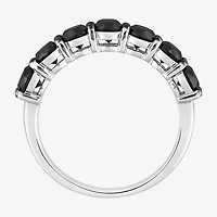 Midnight Black 7-Stone Womens 1 3/4 CT. T.W. Natural Diamond 10K Gold Anniversary Wedding Band