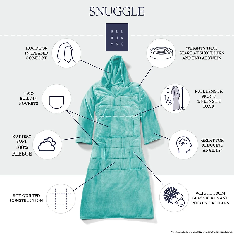 Ella Jayne Wearable Anti-Anxiety 10lb Weighted Snuggle Blanket