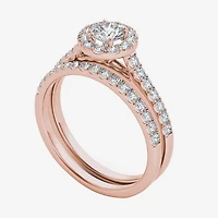1 CT.T.W. Natural Diamond 10K Rose Gold Bridal Set