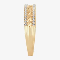 Womens 1/5 CT. Natural White Diamond 10K Gold Anniversary Wedding Band