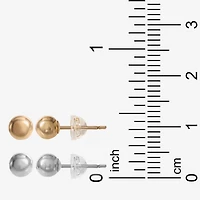 Girls 14K Gold Ball Earring Set