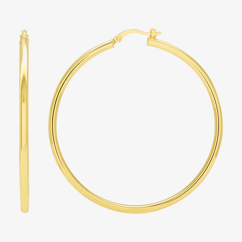 14K Gold over Silver 50mm Hoop Earrings