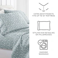Casual Comfort 4-Pc Ultra Soft Pattern Sheet Set