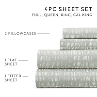 Casual Comfort Dashed Lines Patterned Sheet Set