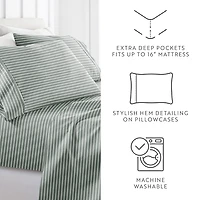 Casual Comfort Distressed Awning Patterned Sheet Set