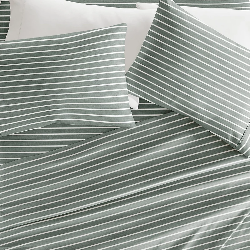 Casual Comfort Distressed Awning Patterned Sheet Set