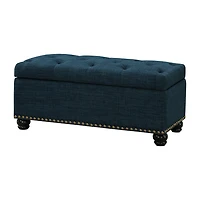 Convenience Concepts 9th Avenue Storage Tufted Nailhead Trim Bench
