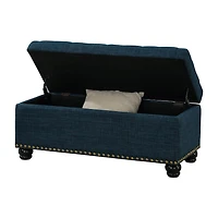 Convenience Concepts 9th Avenue Storage Tufted Nailhead Trim Bench