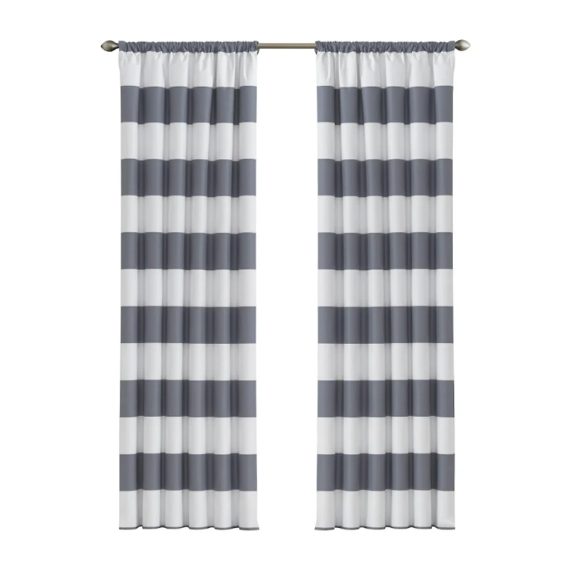 Eclipse Peabody Rod Pocket Blackout Single Curtain Panel