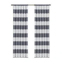 Eclipse Peabody Rod Pocket Blackout Single Curtain Panel