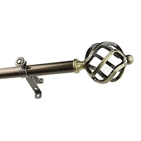 Rod Desyne 13/16" Adjustable Curtain with Twist Finials