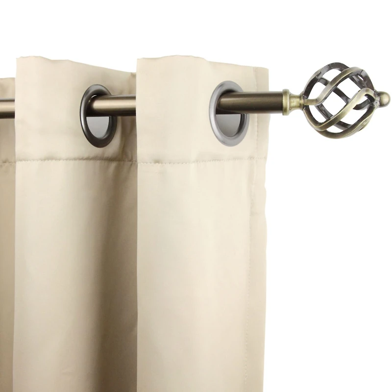 Rod Desyne 13/16" Adjustable Curtain with Twist Finials