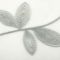 Regal Home Meadow Embroidered Rod Pocket Tailored Valance