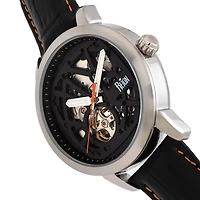 Reign Mens Automatic Black Leather Strap Watch Reirn5902