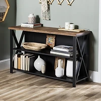 Walker Edison Freeda Small Space Collection Storage Console Table