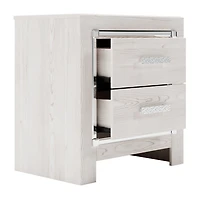 Signature Design by Ashley Altyra 2-Drawer Nightstand in White