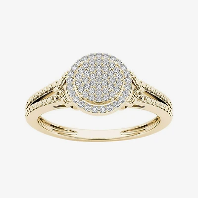 1/ CT.T.W. Natural Diamond 10K Yellow Gold Engagement Ring