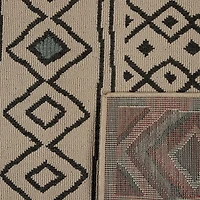 LR Home Tribal Diamond Indoor Outdoor Rectangular Area Rug
