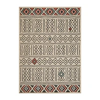 LR Home Tribal Diamond Indoor Outdoor Rectangular Area Rug