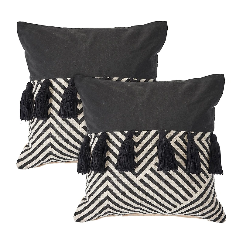 LR Home Joe Chev Set 2 Square Throw Pillow