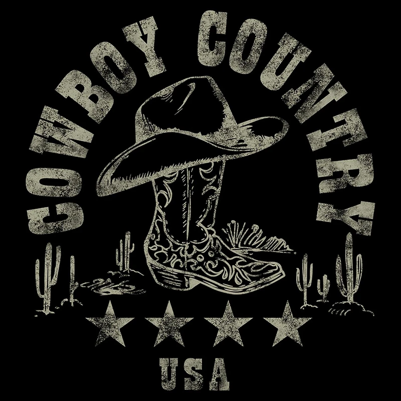 Mens Short Sleeve Cowboy Country Graphic T-Shirt