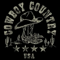 Mens Short Sleeve Cowboy Country Graphic T-Shirt