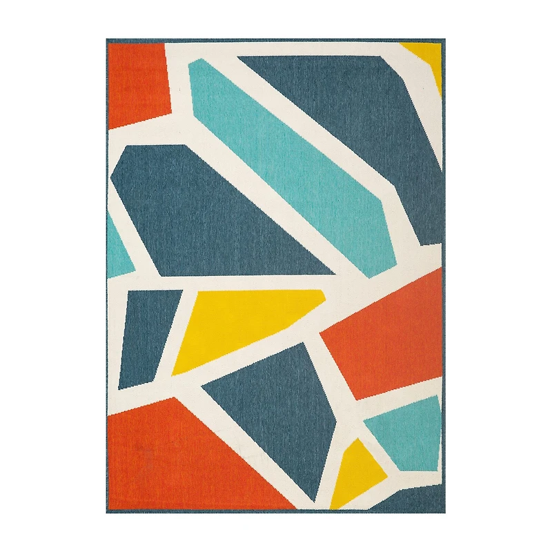 LR Home Modern Geometric 24"X36" Indoor Outdoor Rectangular Accent Rug