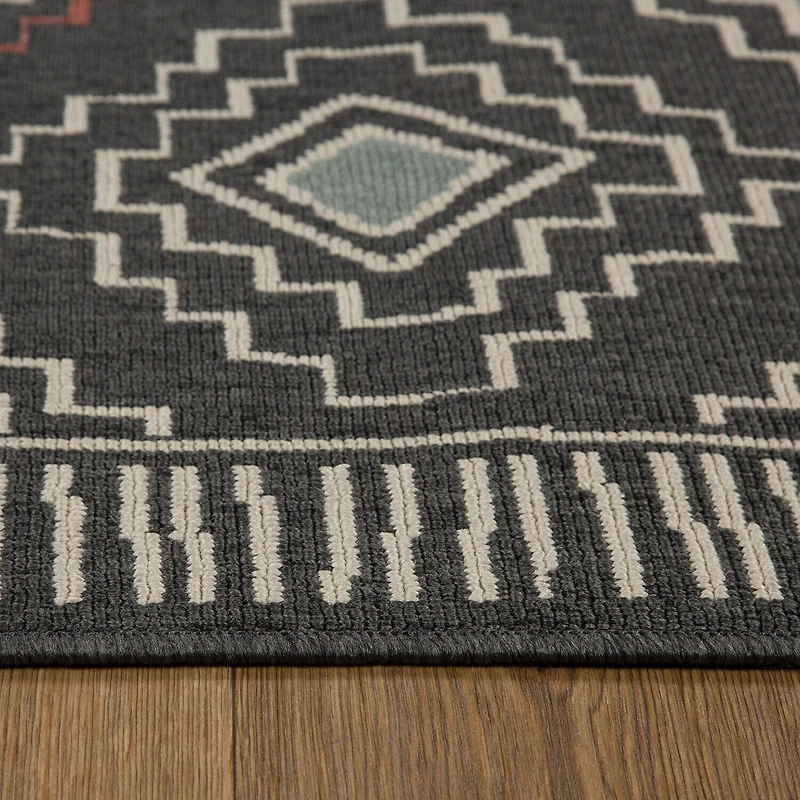 LR Home Tribal Bohemian Indoor Outdoor Rectangular Area Rug