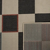 LR Home Checkered Indoor Outdoor Rectangular Area Rug