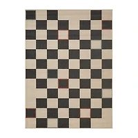 LR Home Checkered Indoor Outdoor Rectangular Area Rug