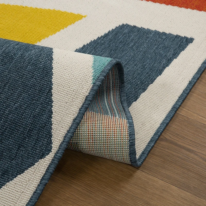 LR Home Modern Geometric Indoor Outdoor Rectangular Area Rug