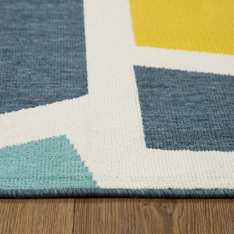 LR Home Modern Geometric Indoor Outdoor Rectangular Area Rug